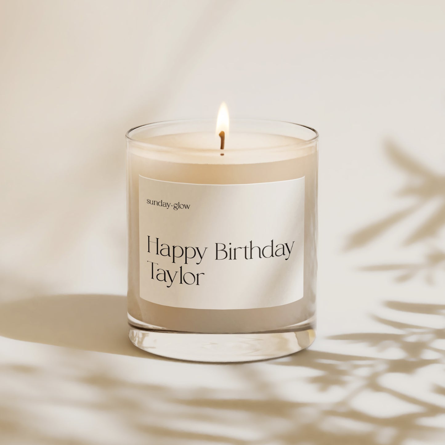 'Happy Birthday + Name' Candle