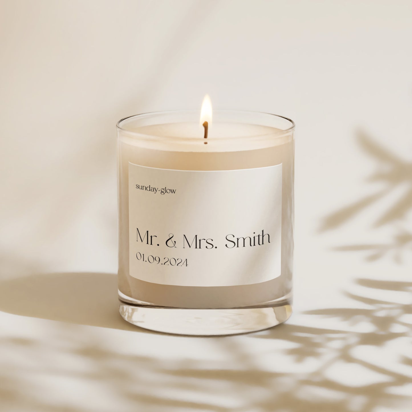 'Mr. & Mrs. Smith, Date' Candle